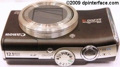 canon sx200 top